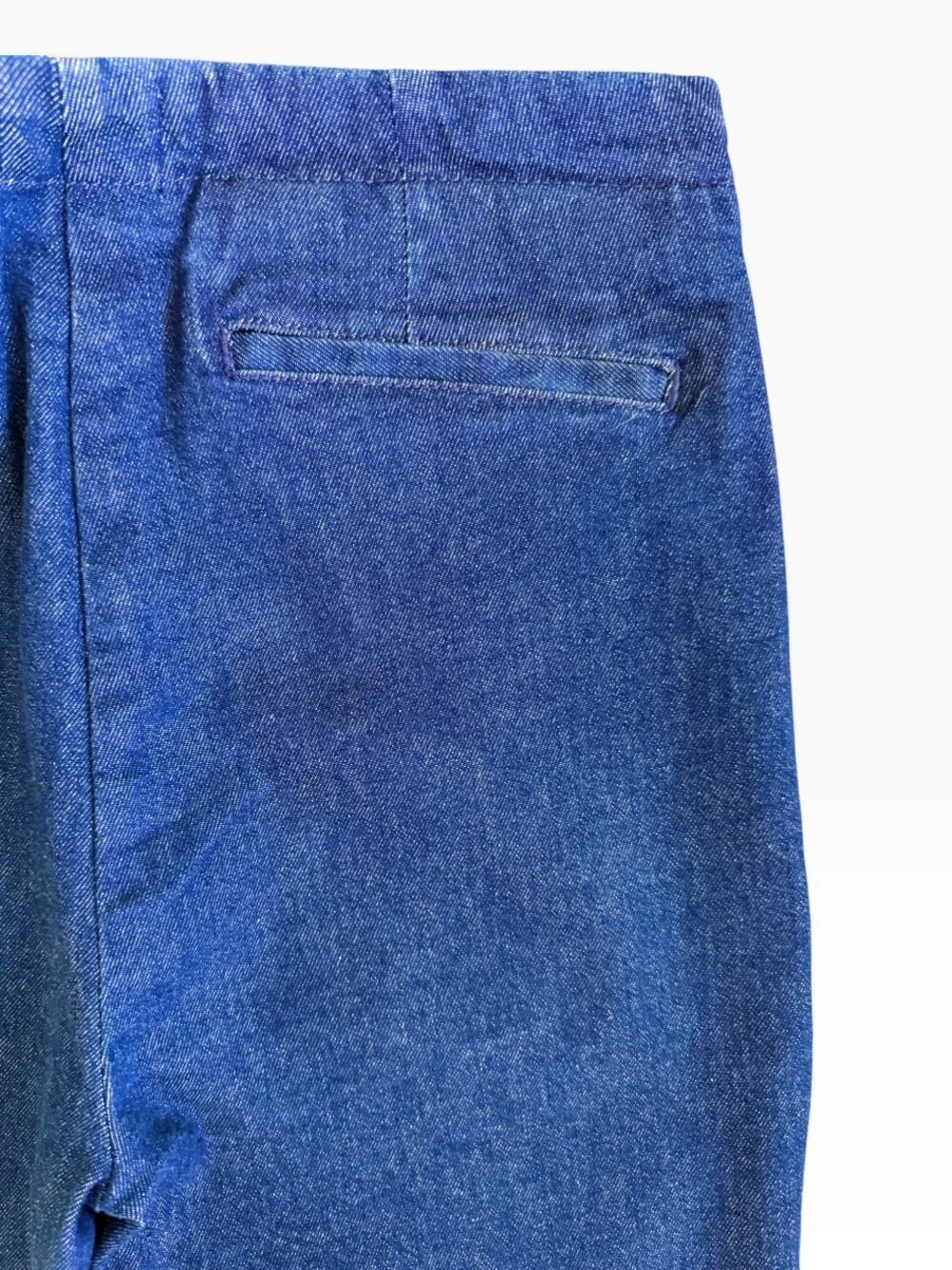 SEZANE Side Zip Stretch Denim Crop Jeans in Denim Blue